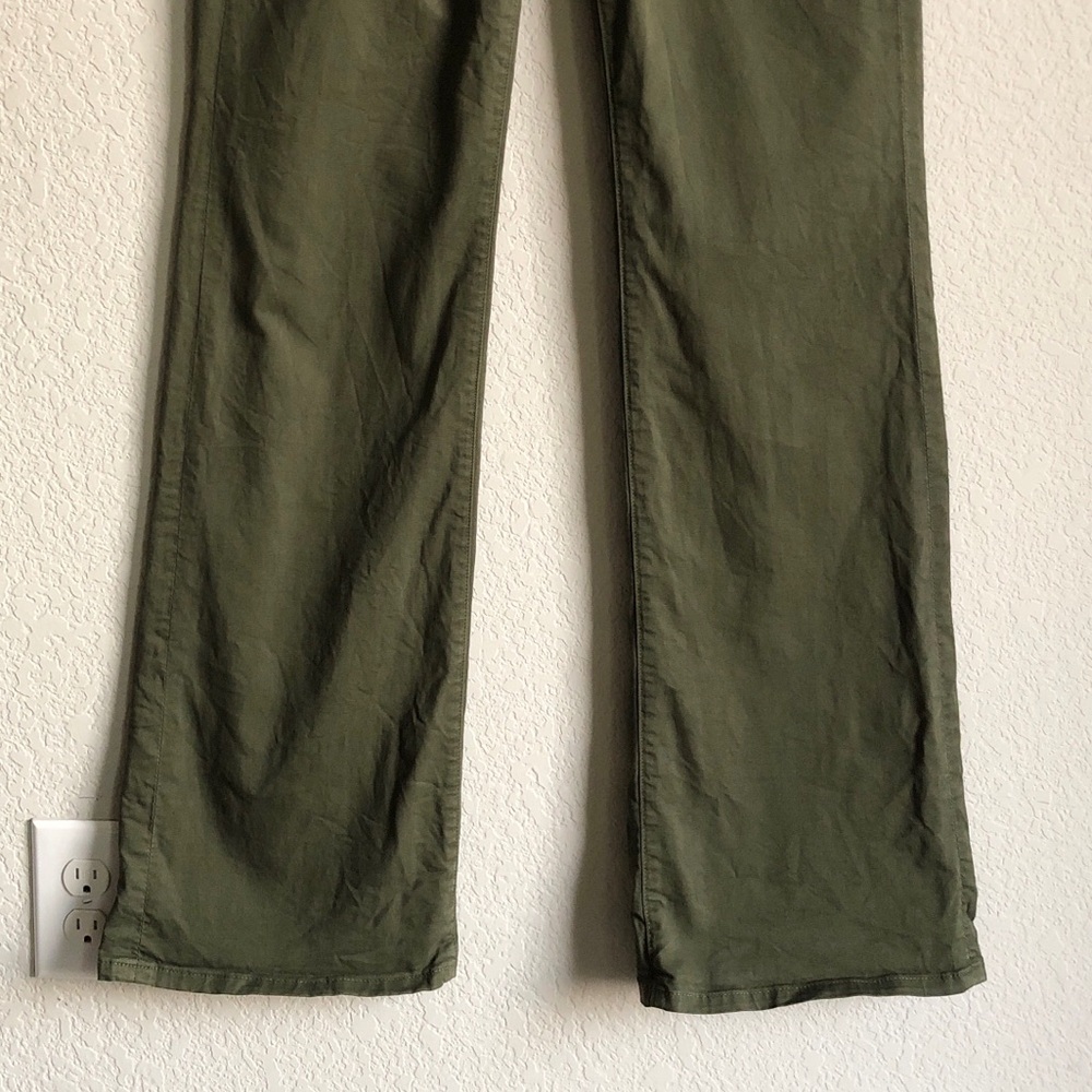 Veronica Beard Crosbie Wide Leg High Rise Pants Army Green 26 Flaw - Picture 4 of 15